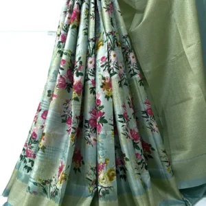 FLORAL PRINTED BLEND SAREE