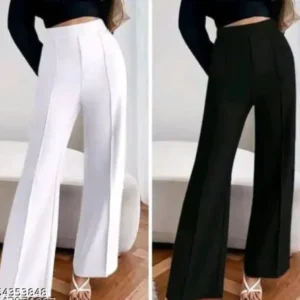 Women High-Rise Easy Wash Trousers